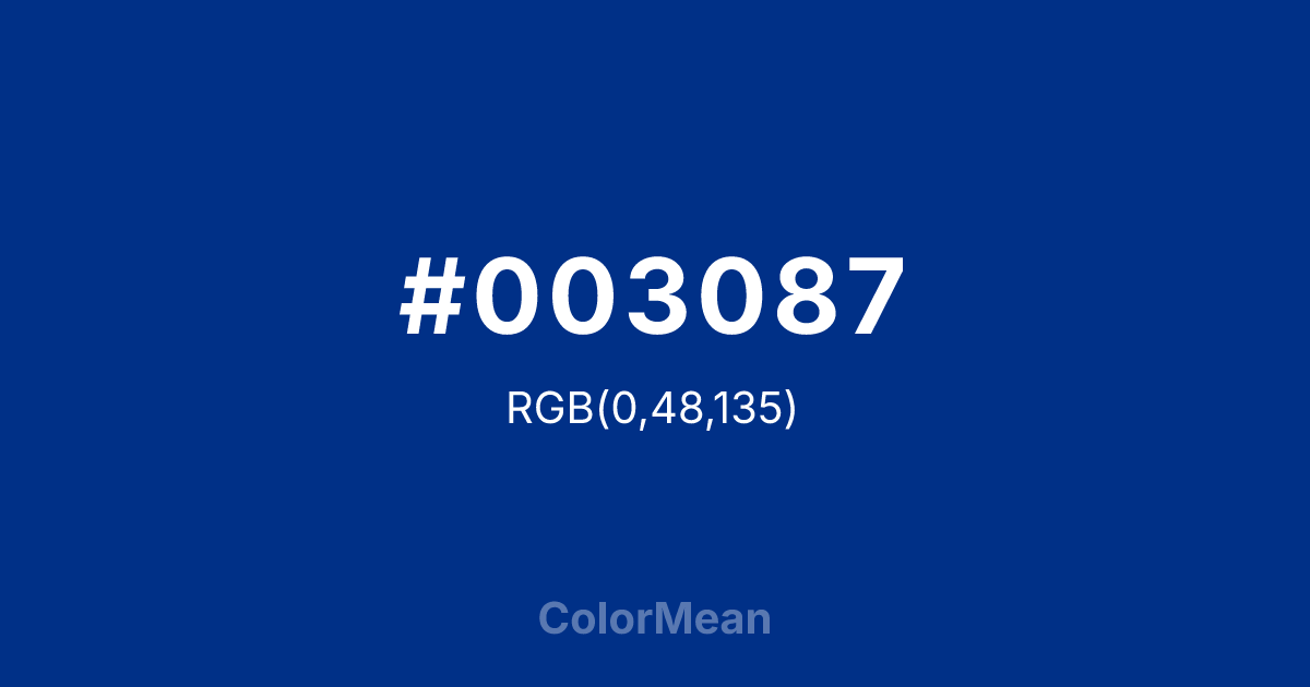 #003087 color swatch