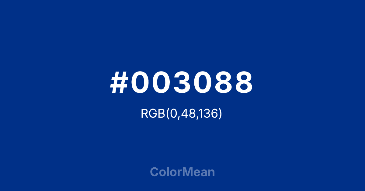 #003088 color swatch