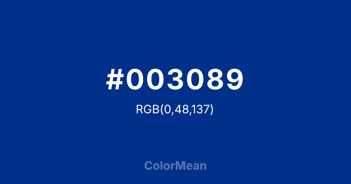 #003089 color swatch
