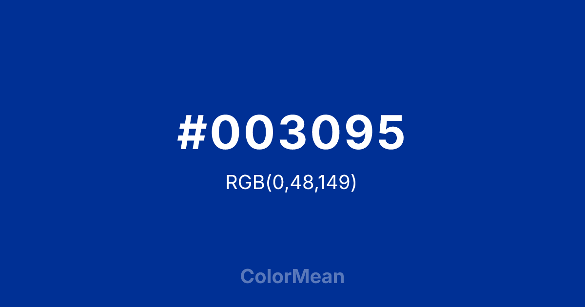 #003095 color swatch