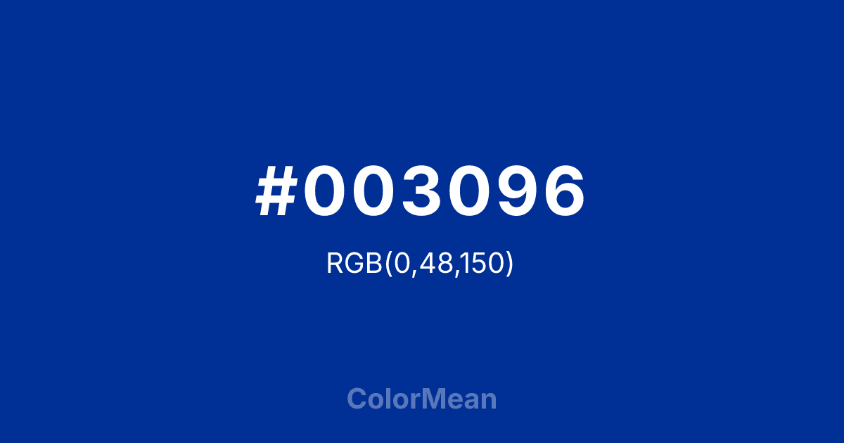 #003096 color swatch
