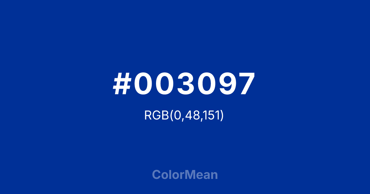 #003097 color swatch