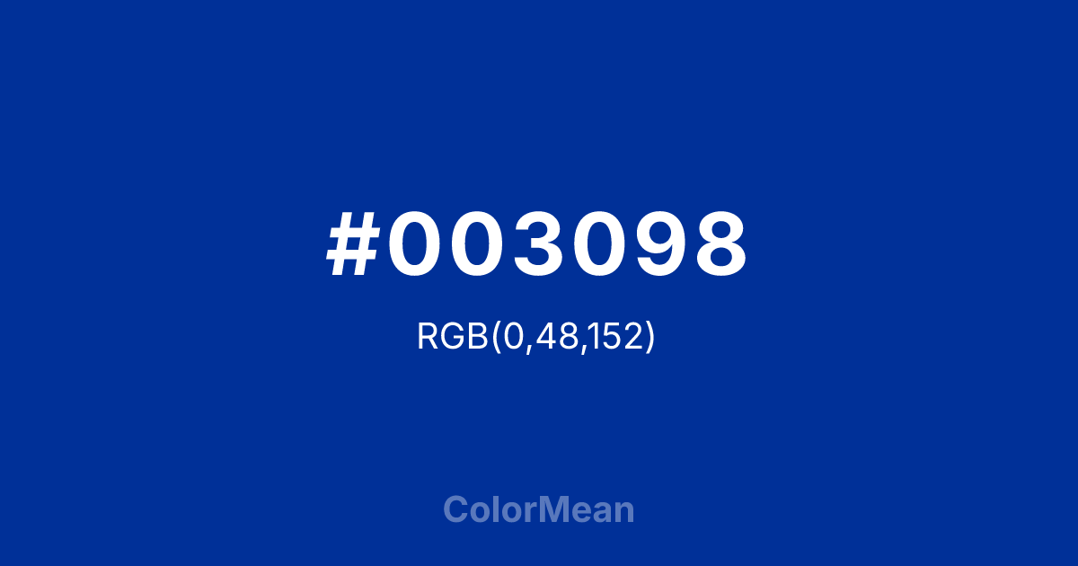#003098 color swatch