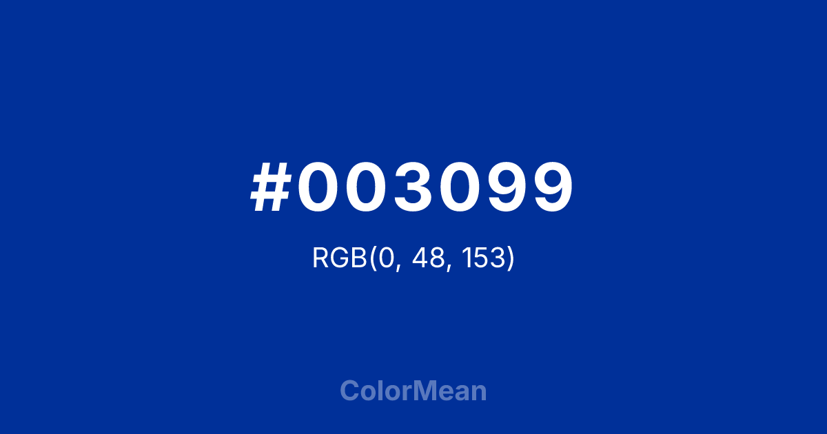 #003099 color swatch