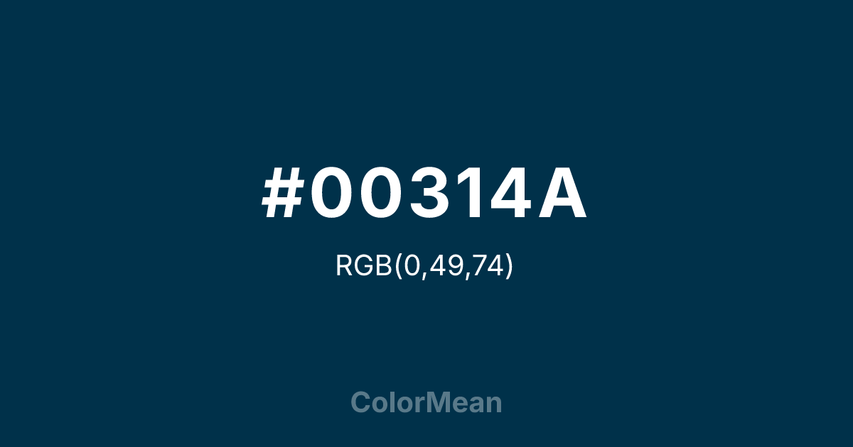 #00314A color swatch