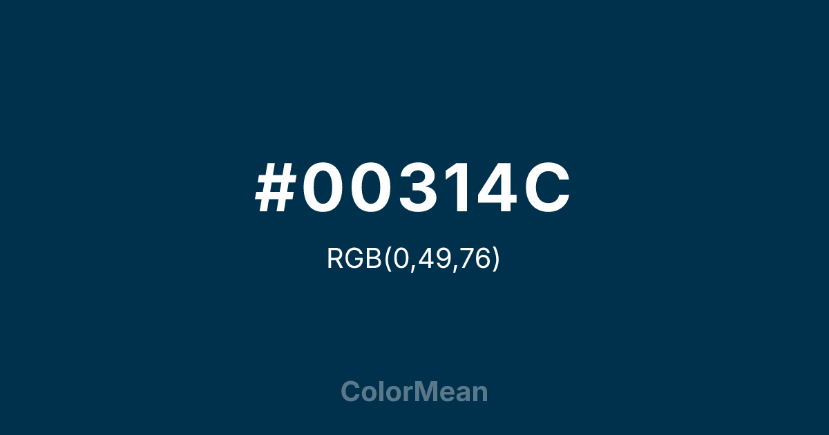 #00314C color swatch