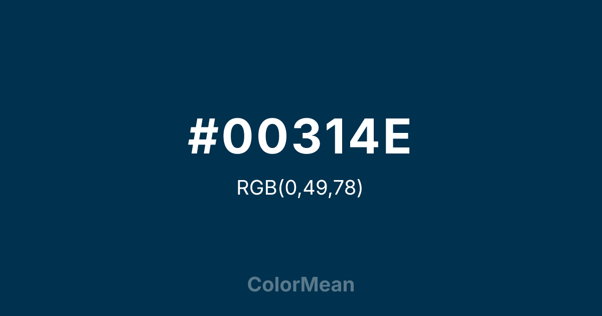 #00314E color swatch