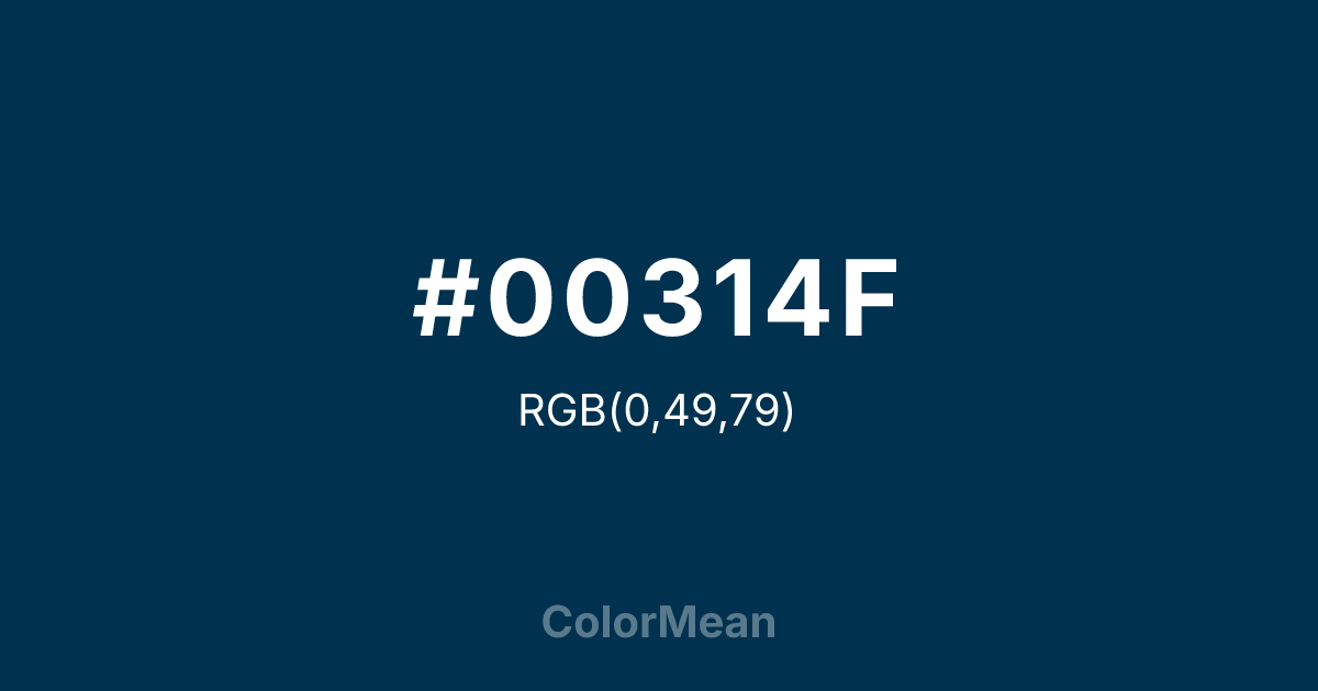 #00314F color swatch
