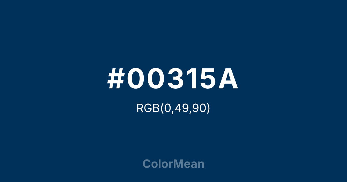 #00315A color swatch