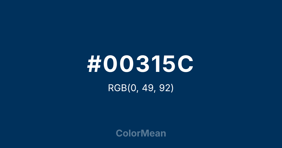#00315C color swatch