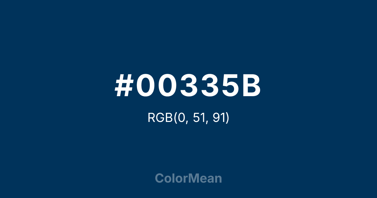 #00335B color swatch