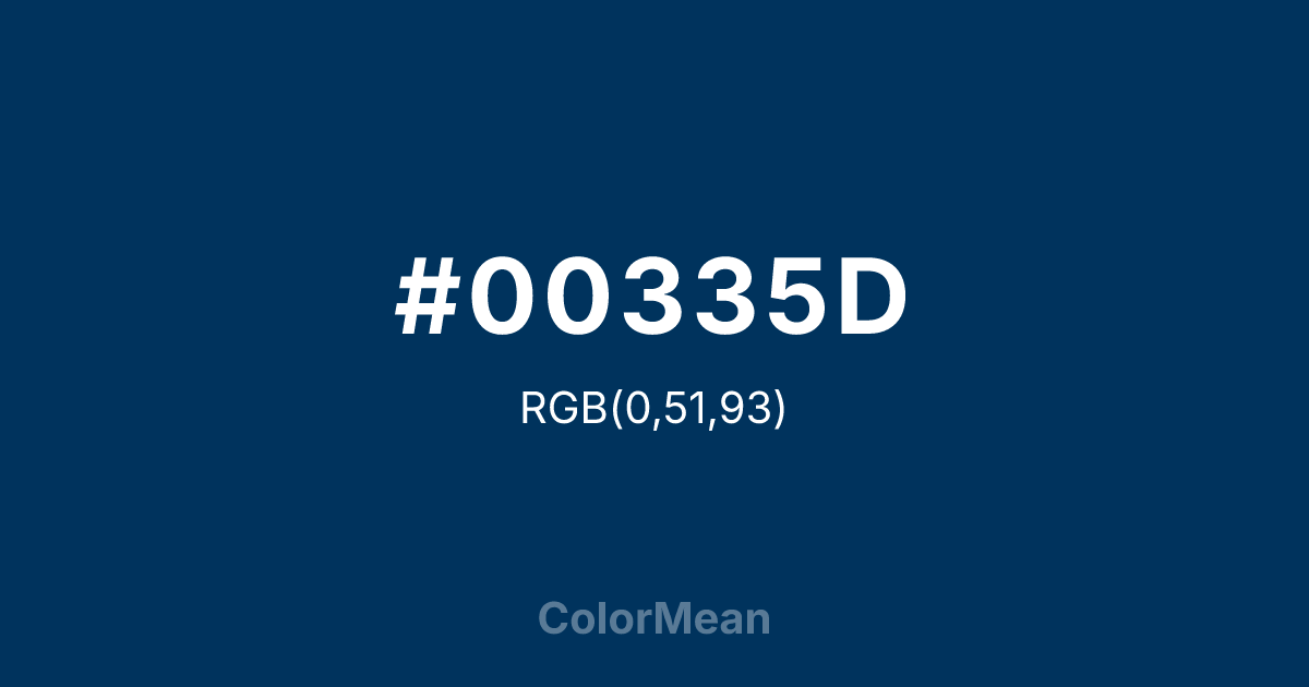 #00335D color swatch
