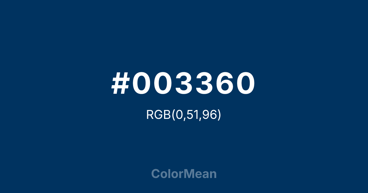 #003360 color swatch