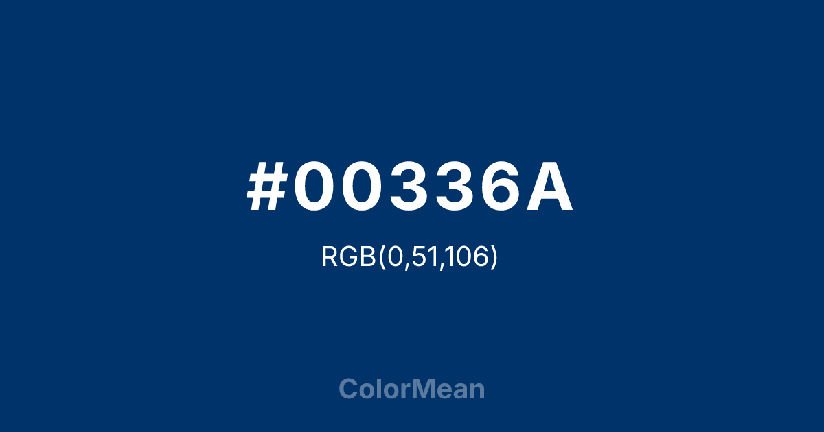 #00336A color swatch