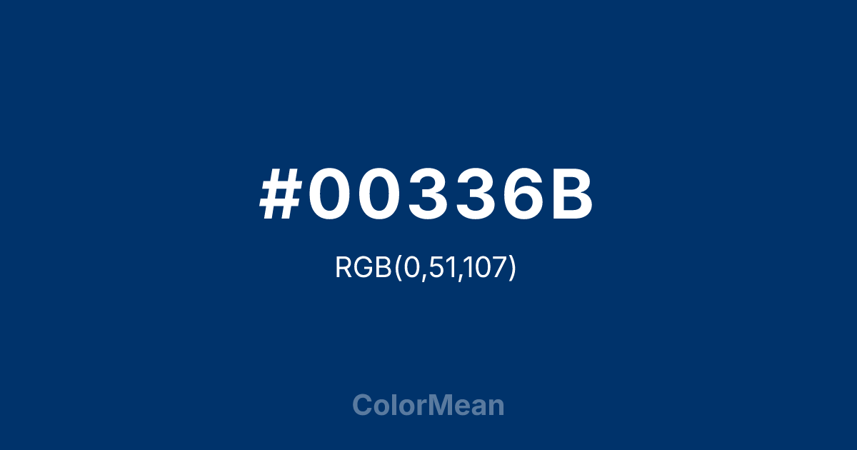 #00336B color swatch