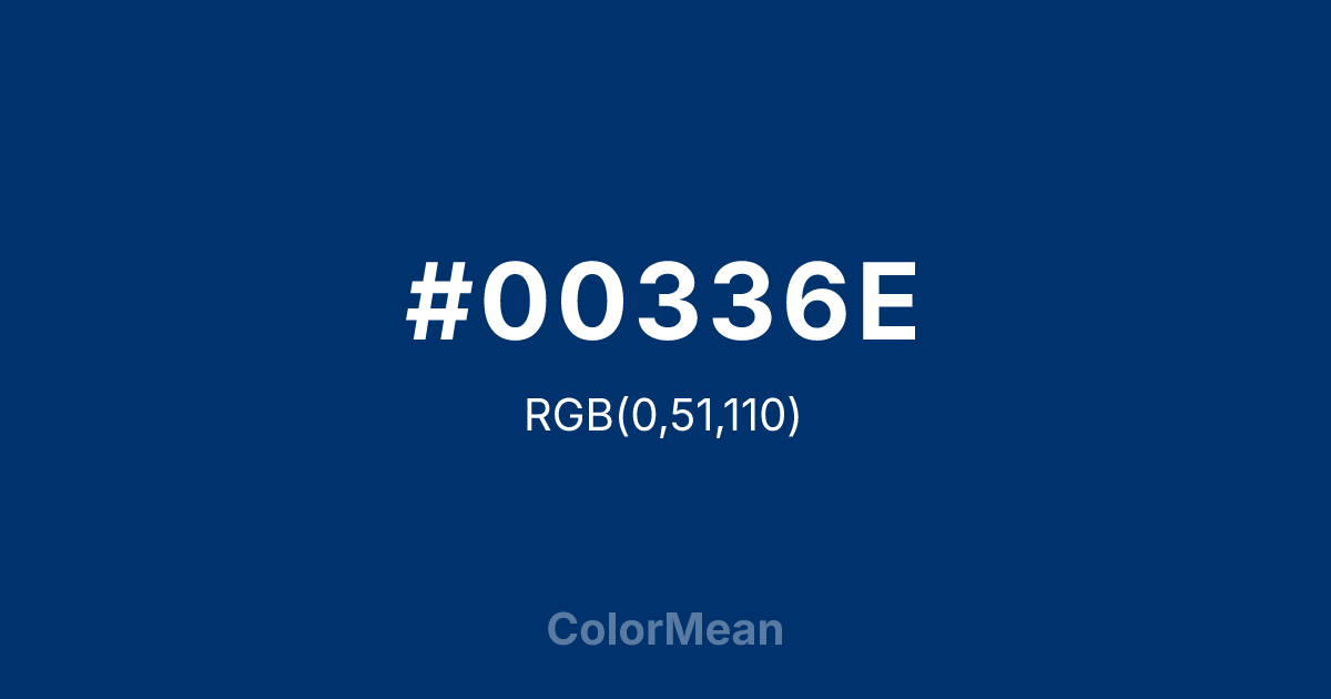 #00336E color swatch