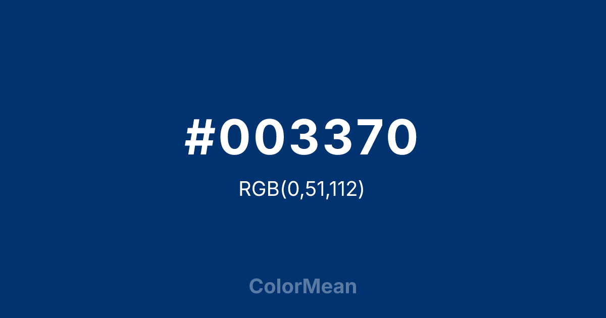 #003370 color swatch