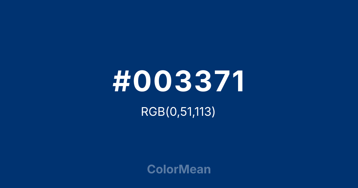 #003371 color swatch