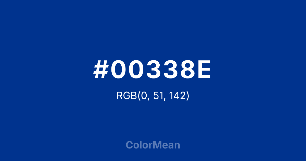 #00338E color swatch