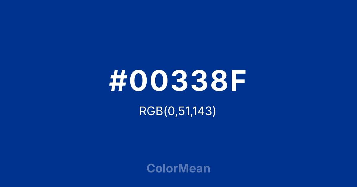 #00338F color swatch