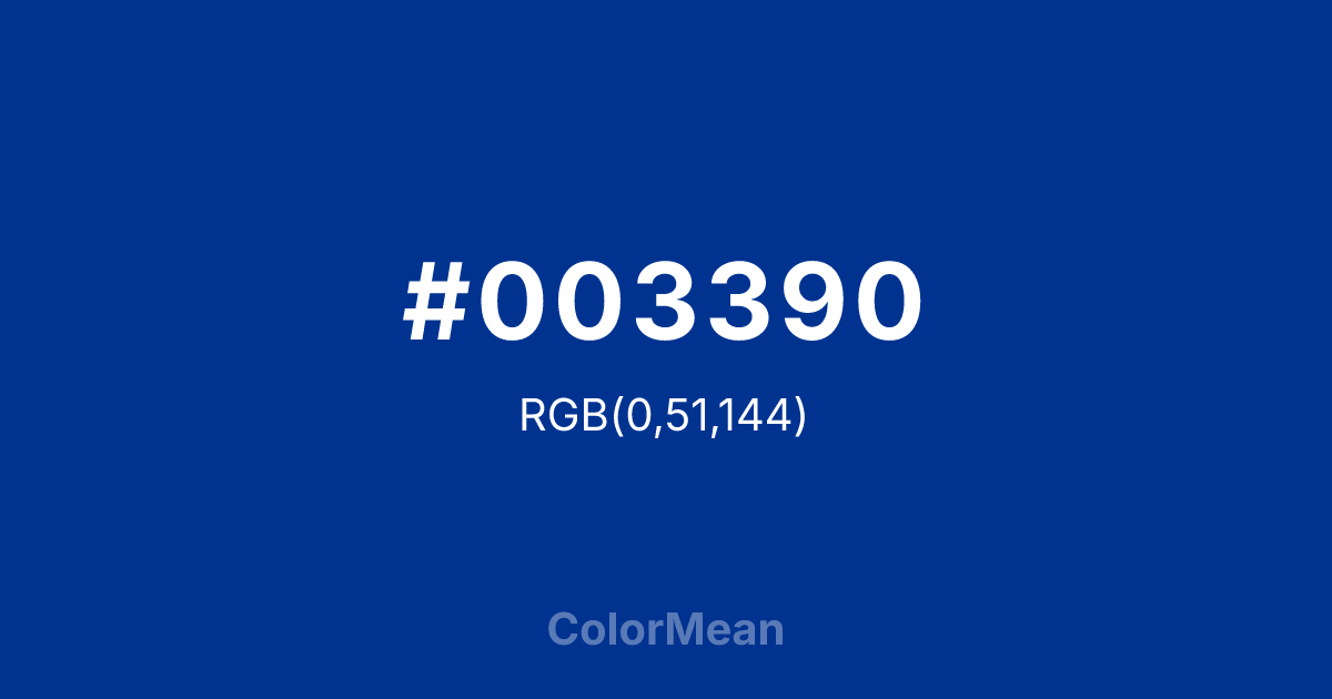 #003390 color swatch