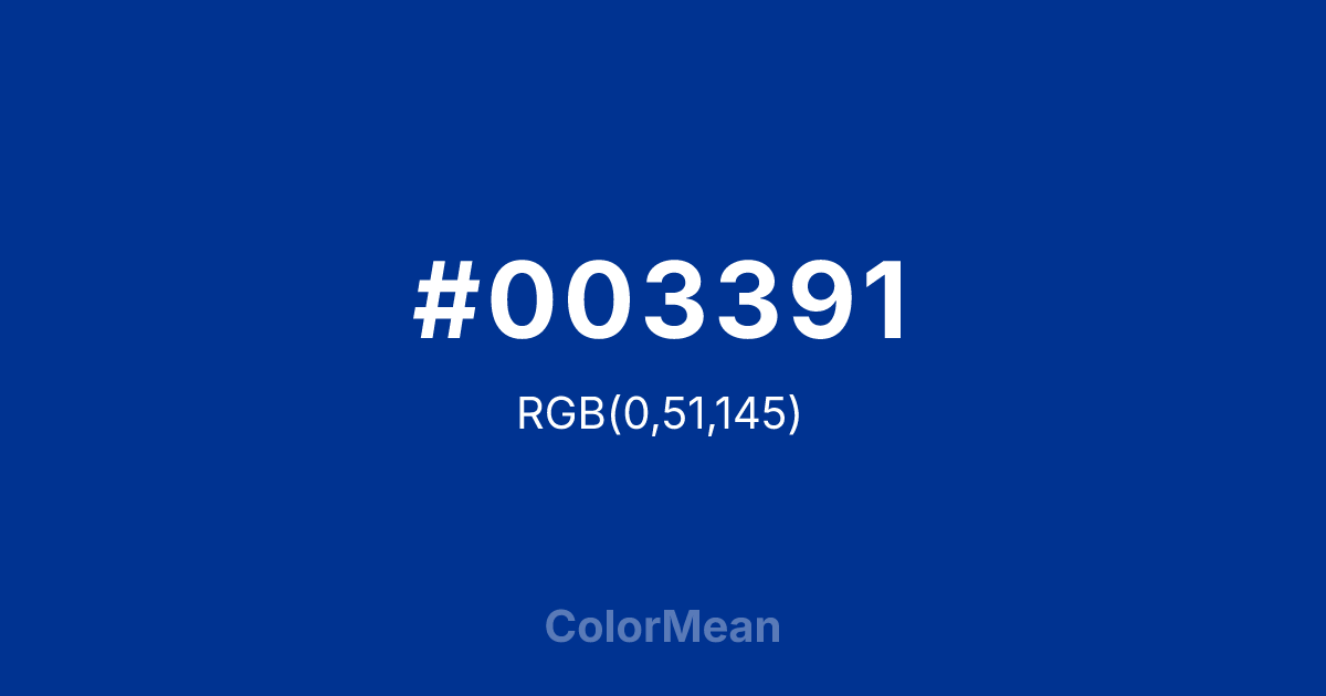 #003391 color swatch