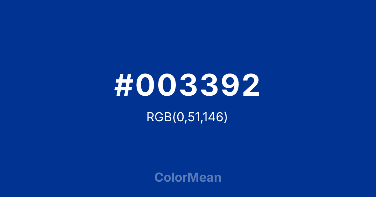 #003392 color swatch