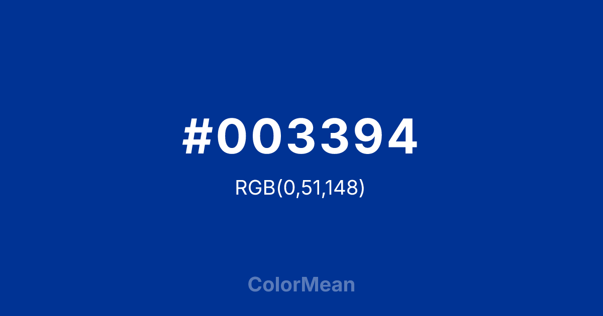#003394 color swatch