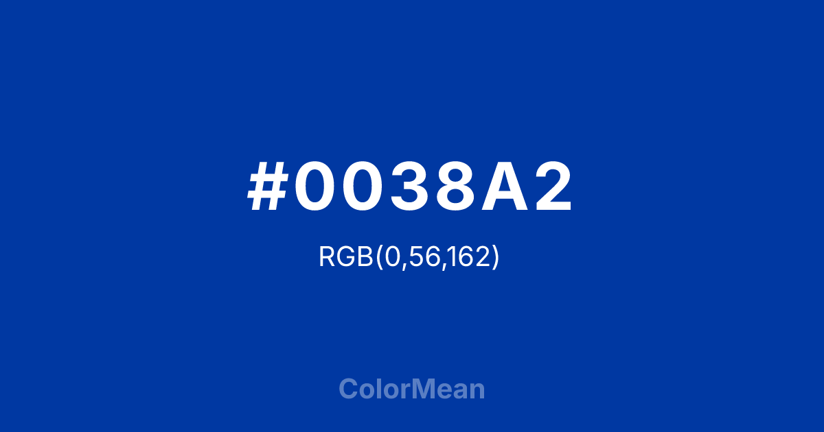 #0038A2 color swatch
