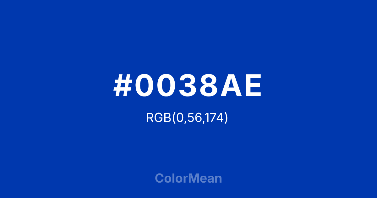 #0038AE color swatch