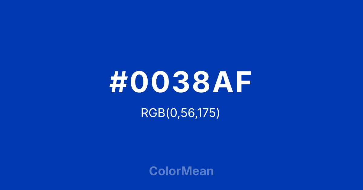#0038AF color swatch
