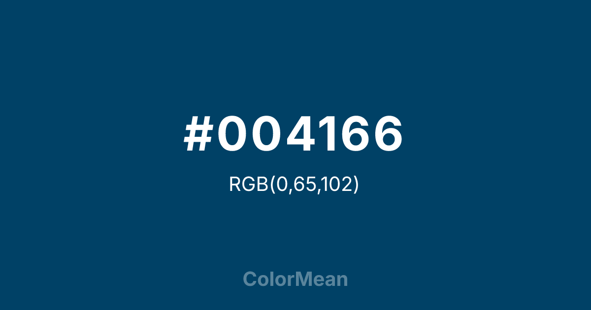 #004166 color swatch
