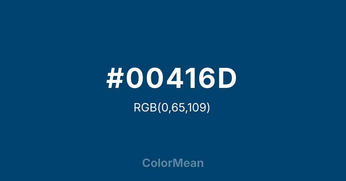#00416D color swatch