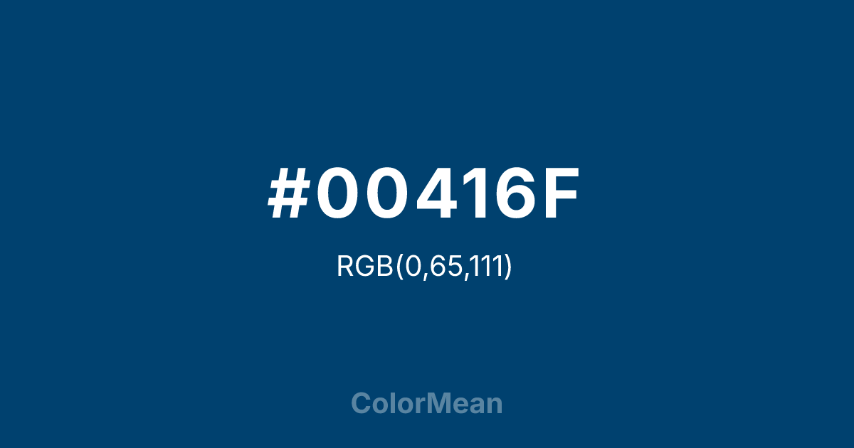#00416F color swatch