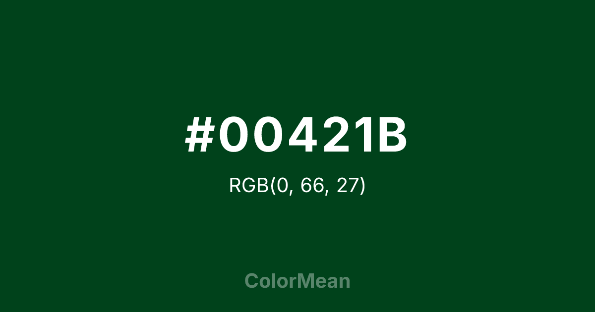 #00421B color swatch