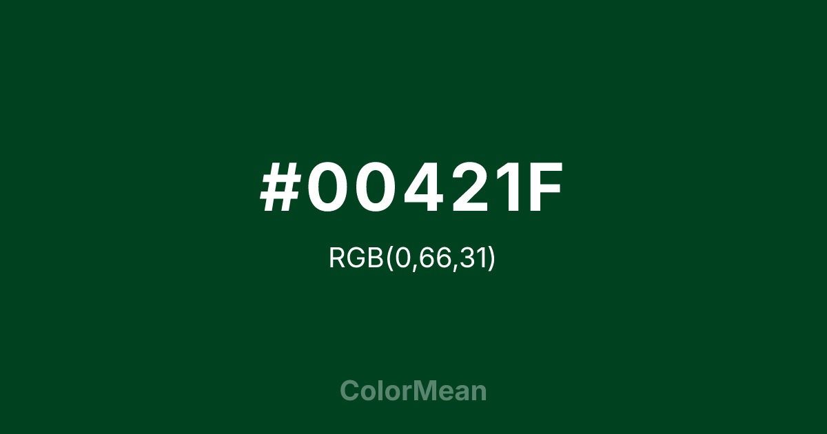 #00421F color swatch