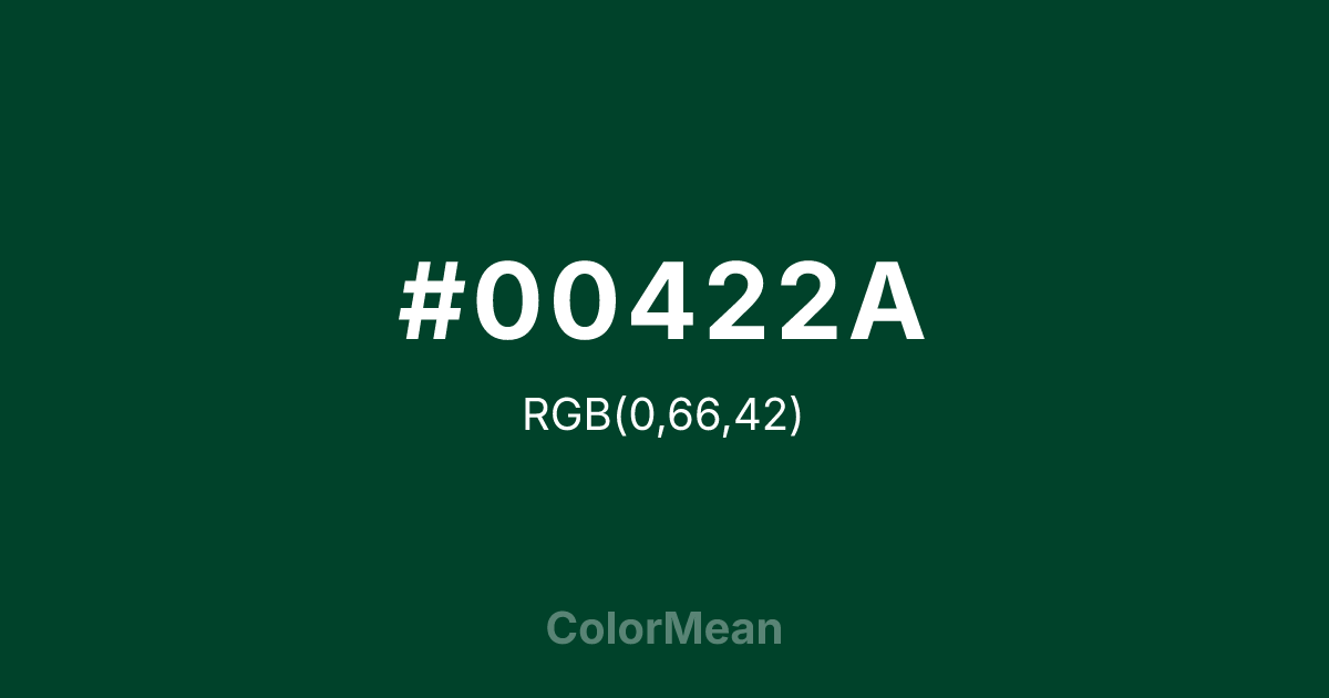 #00422A color swatch