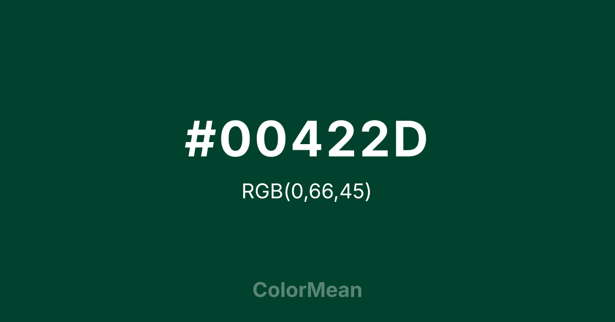 #00422D color swatch