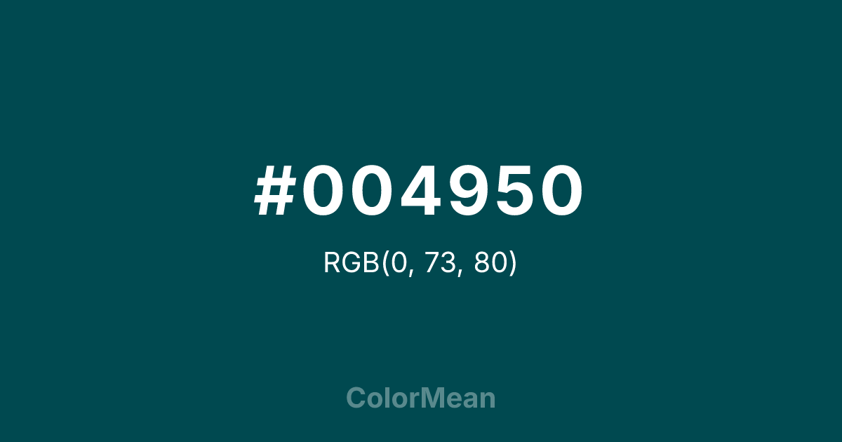 #004950 color swatch