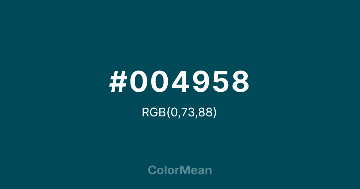 #004958 color swatch