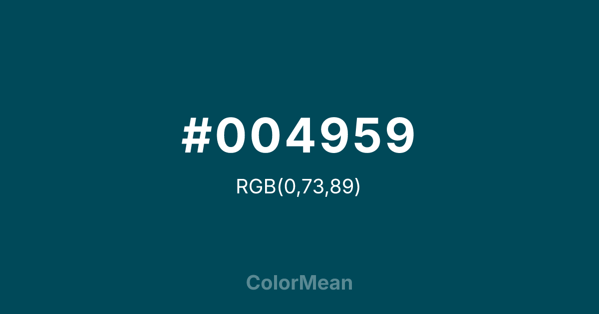 #004959 color swatch