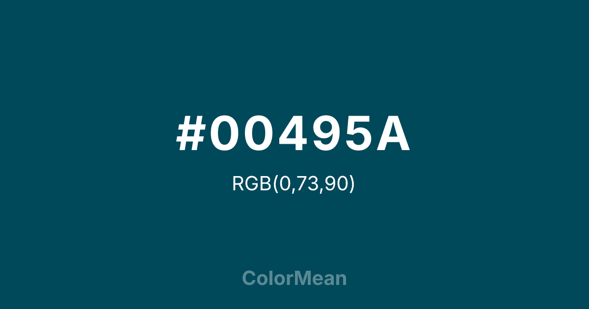 #00495A color swatch