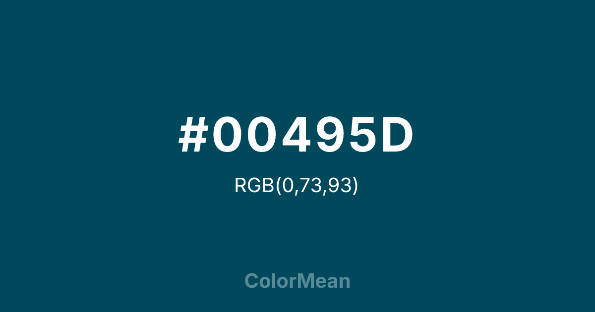 #00495D color swatch