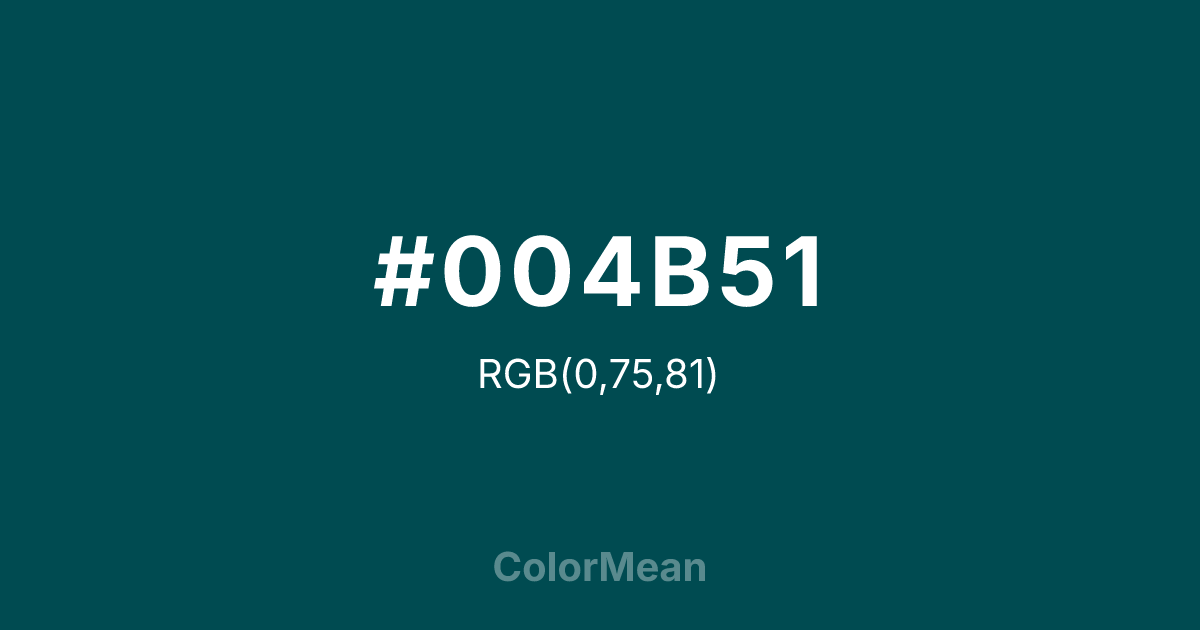 #004B51 color swatch