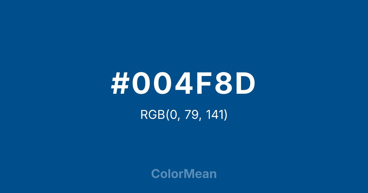 #004F8D color swatch