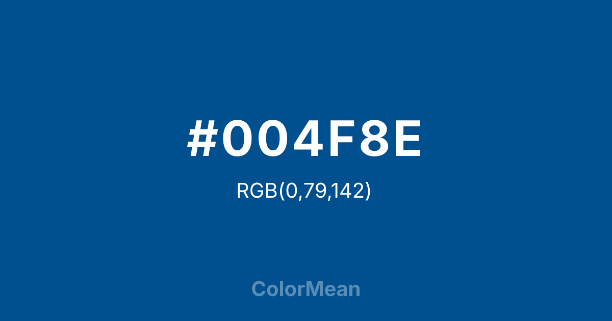 #004F8E color swatch