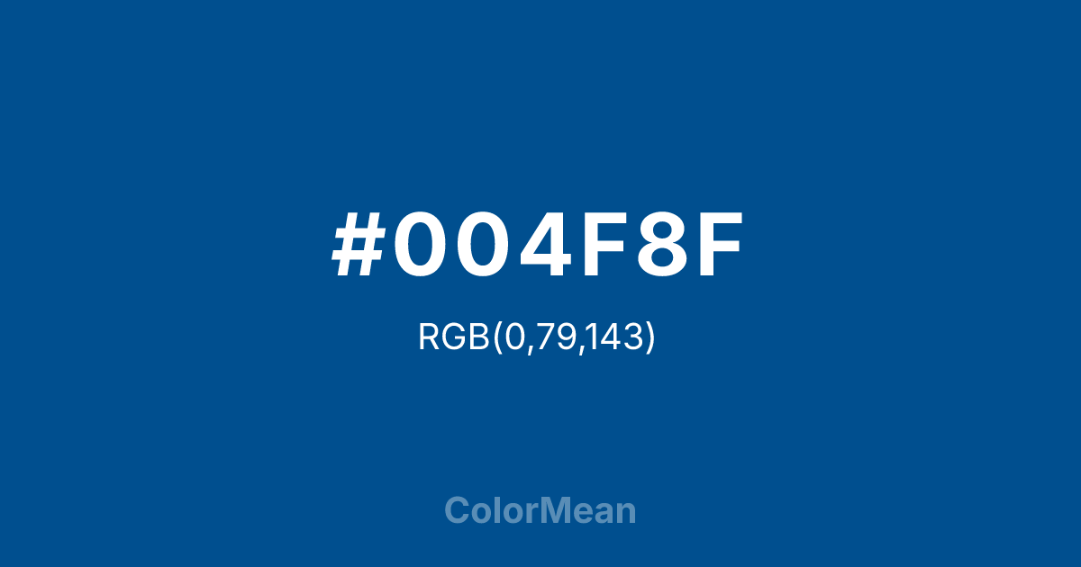#004F8F color swatch