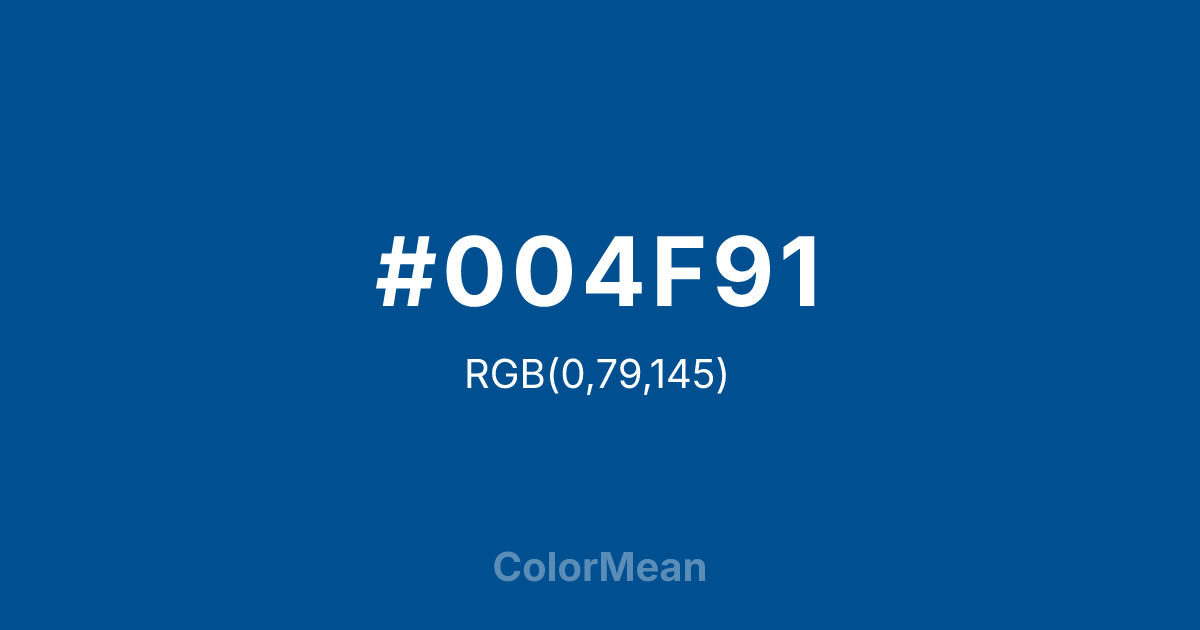 #004F91 color swatch