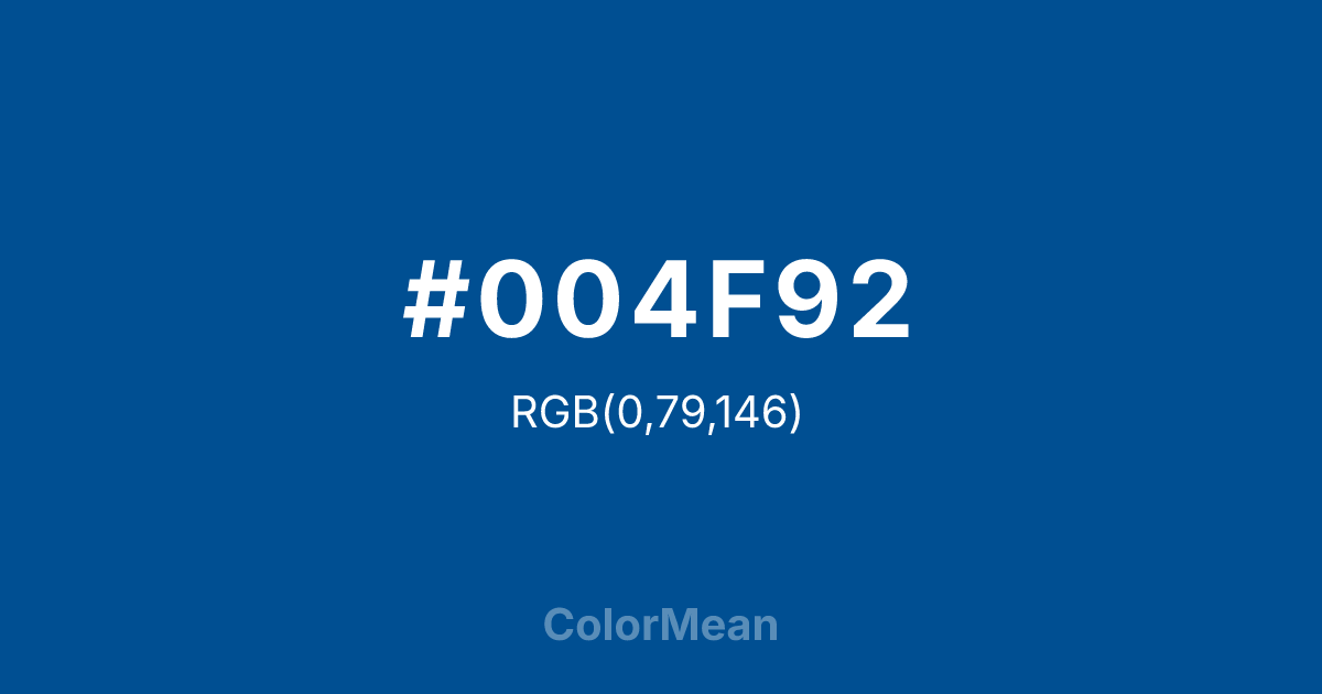 #004F92 color swatch