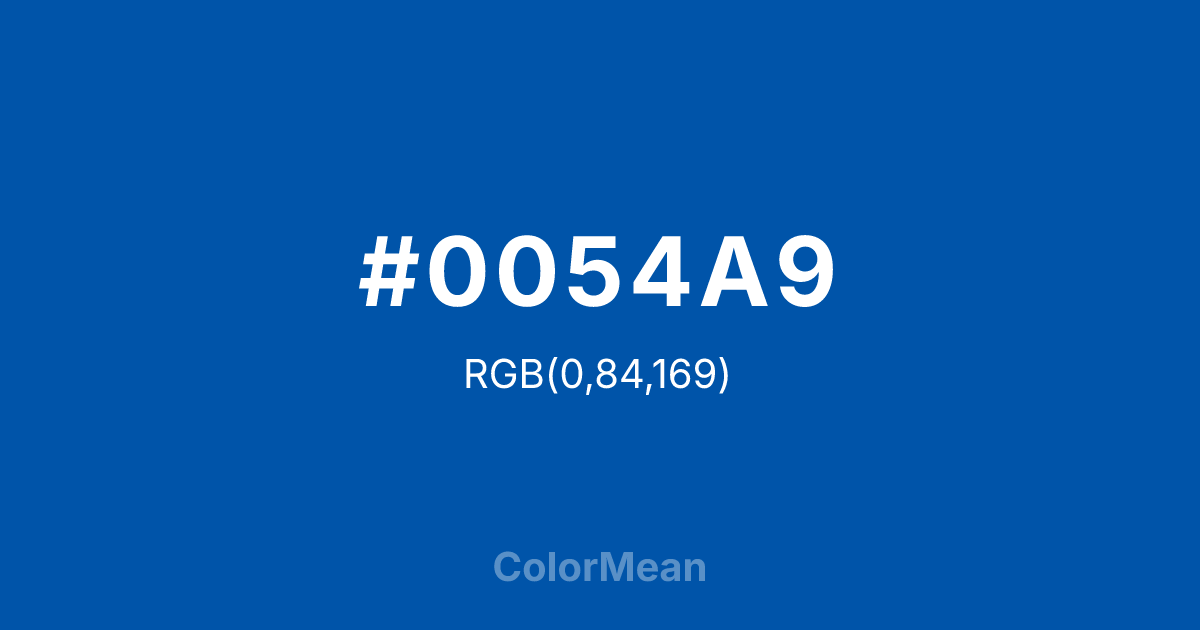 #0054A9 color swatch